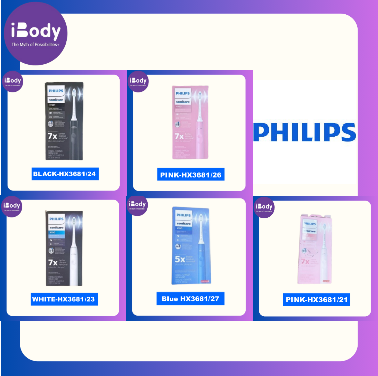 Philips® Sonicare 4100 Power Rechargeable Electric Toothbrush ฟิลิปส์ แปรงสีฟันไฟฟ้า แบบชาร์จไฟได้