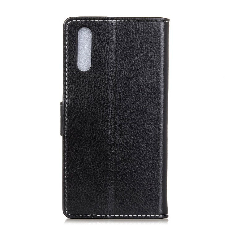 เคส Samsung Galaxy A70 #เคสฝาพับแบบกระเป๋าสตางค์หนัง PU ผิวลิ้นจี่ Litchi Grain Wallet