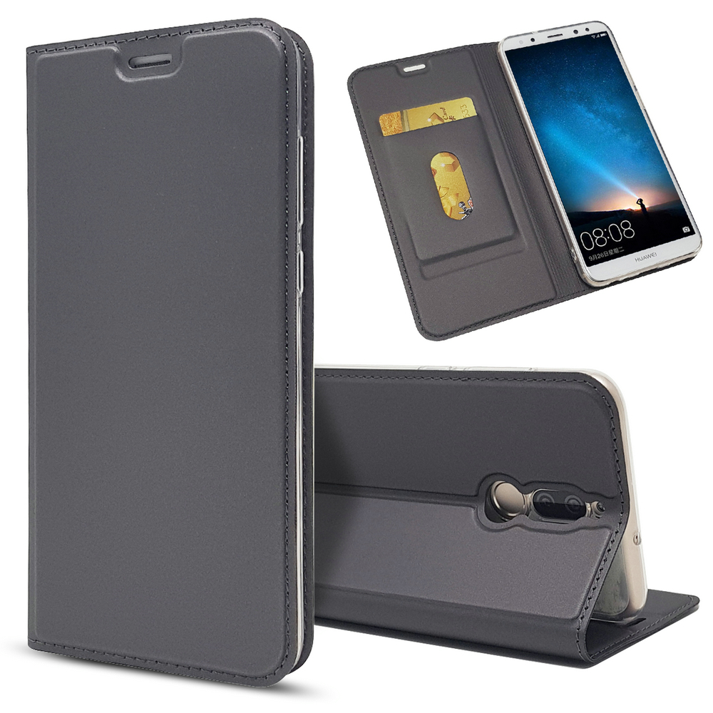 เคส Huawei Nova 2i #เคสฝาพับหนัง PU Card Holder Auto-absorbed Leather