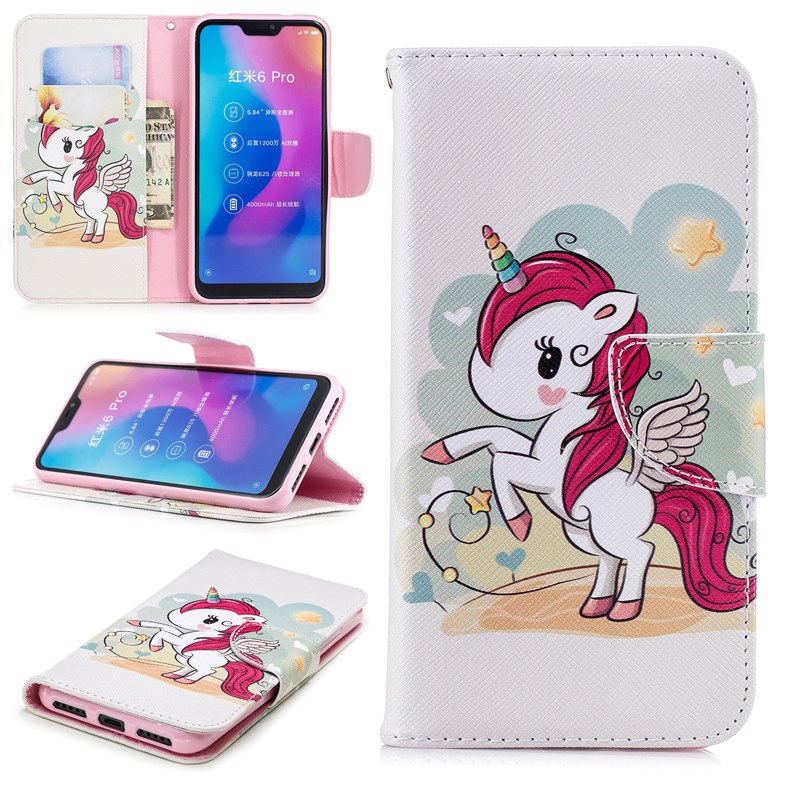 Case Xiaomi Redmi Note 6 Pro #เคสฝาพับแบบกระเป๋าสตางค์ Pattern Printing Wallet Leather