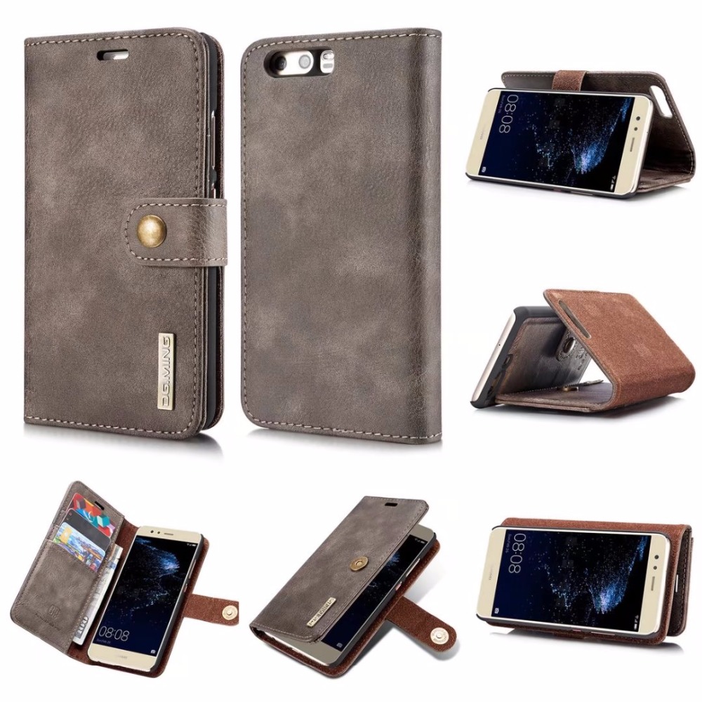 DG.MING เคส Huawei P10 Plus หนังฝาพับสไตล์กระเป๋าสตางค์แบบแยกส่วน 2 ใน 1