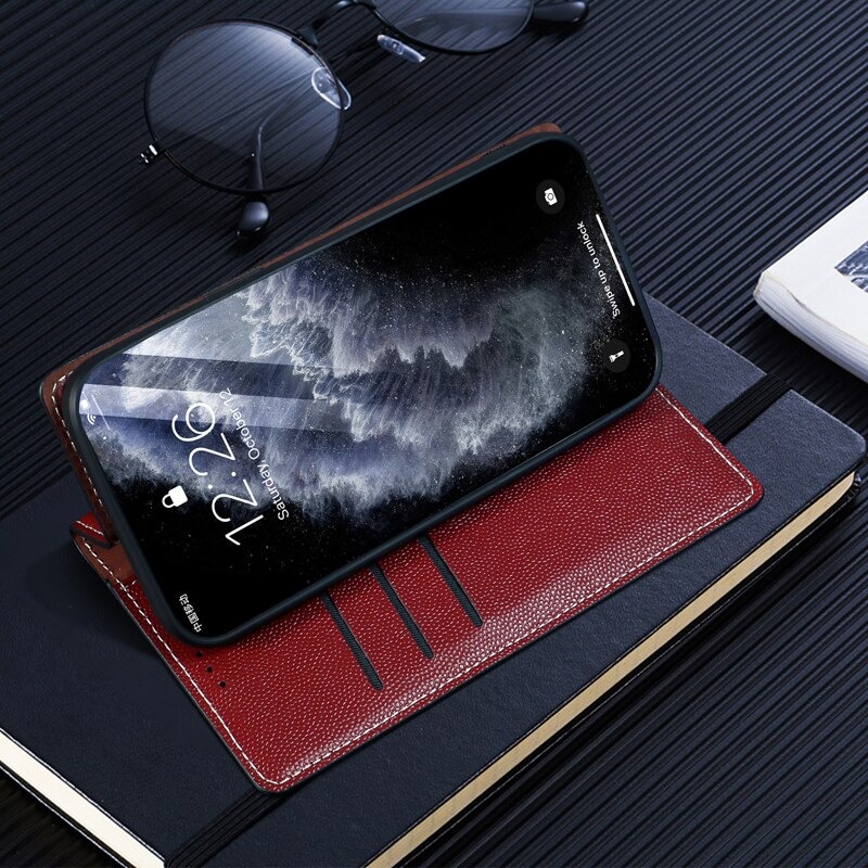 เคส iPhone 13 Pro Max #เคสฝาพับหนัง PU สไตล์กระเป๋าสตางค์พร้อมช่องใส่การ์ด Fashion Retro Card Slot Wallet Flip Cover PU Leather Phone Case