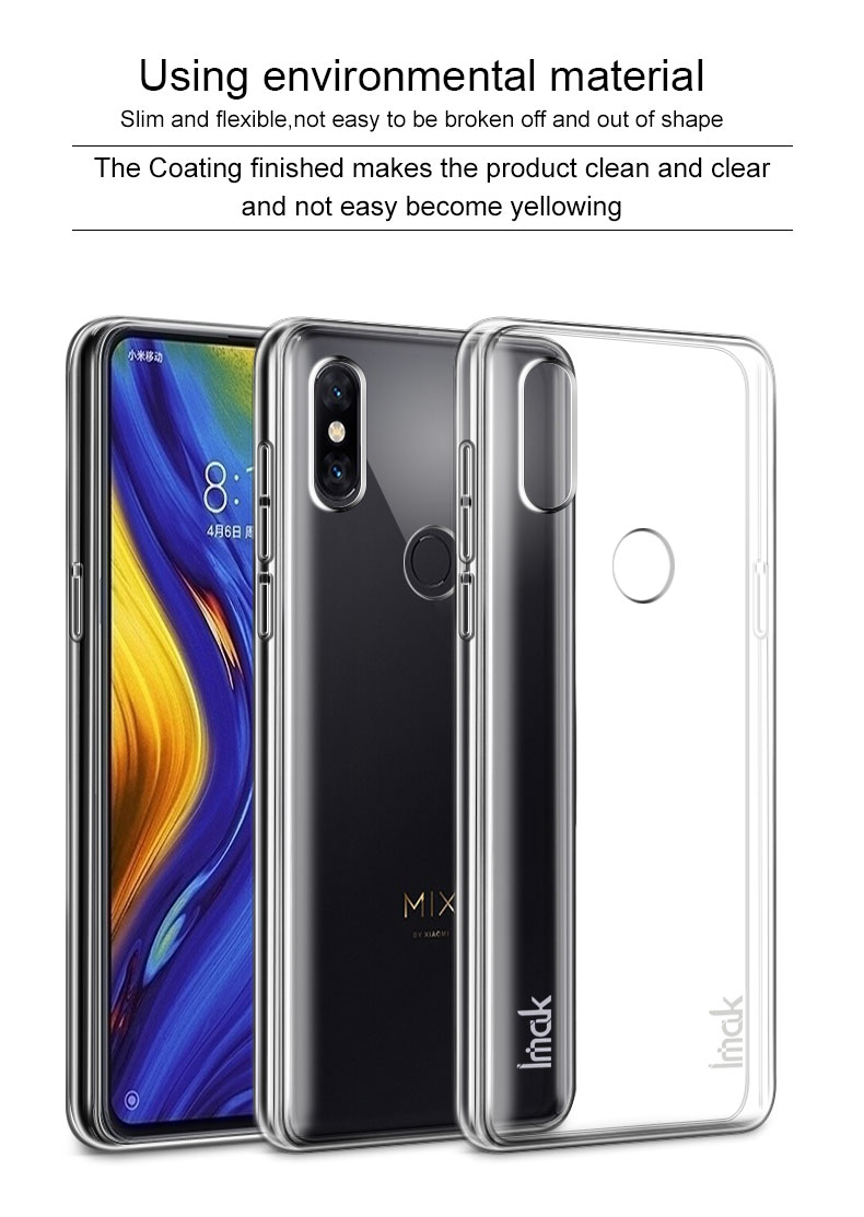 Case Xiaomi Mi Mix 3 #เคสฝาหลังใส IMAK Crystal Case II Scratch-resistant Clear PC + Screen Protector