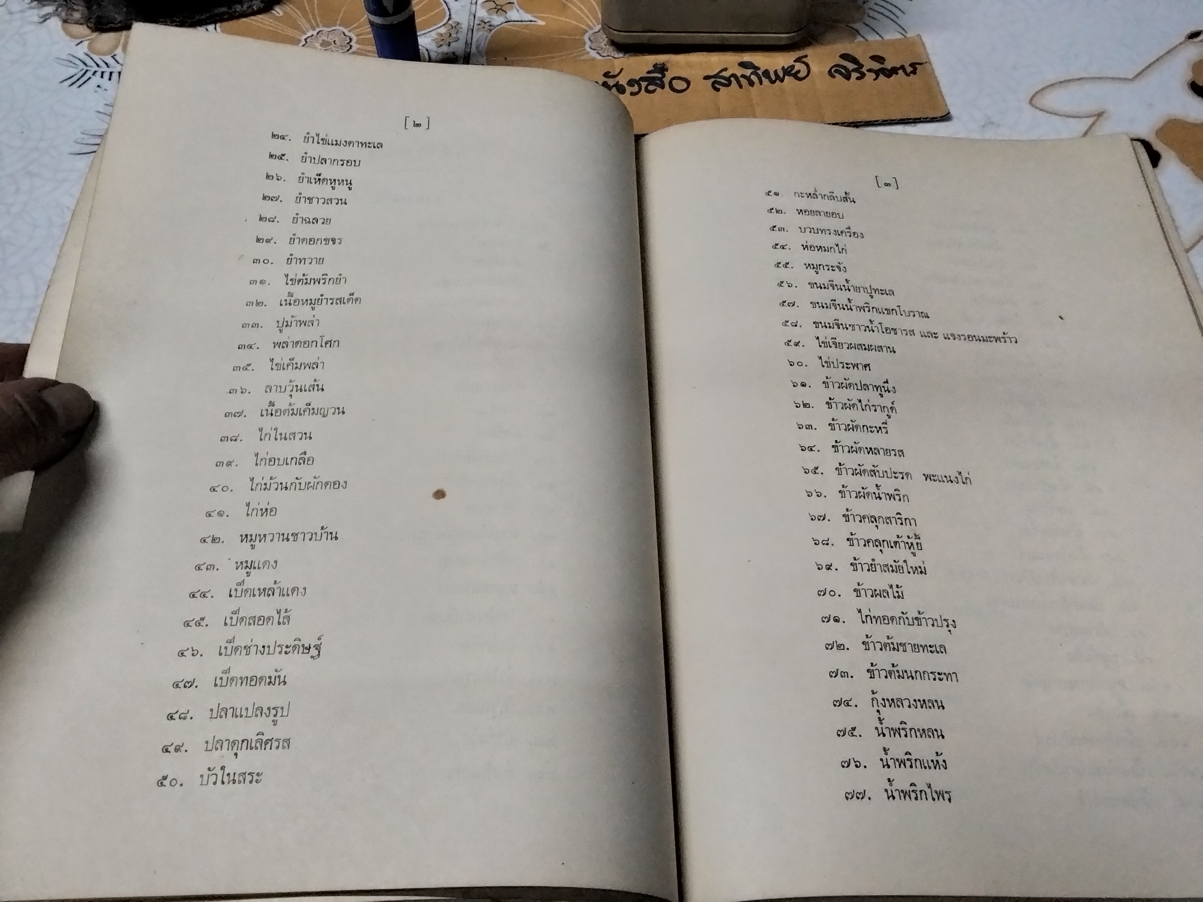 อาหาร คาว หวาน อนุสรณ์งานฌาปนกิจศพ นางวงษ์ จันทรามาตย์ อมาตยกุล เมื่อวันที่ 18 ตุลาคม 2521 **สินค้าหมด**