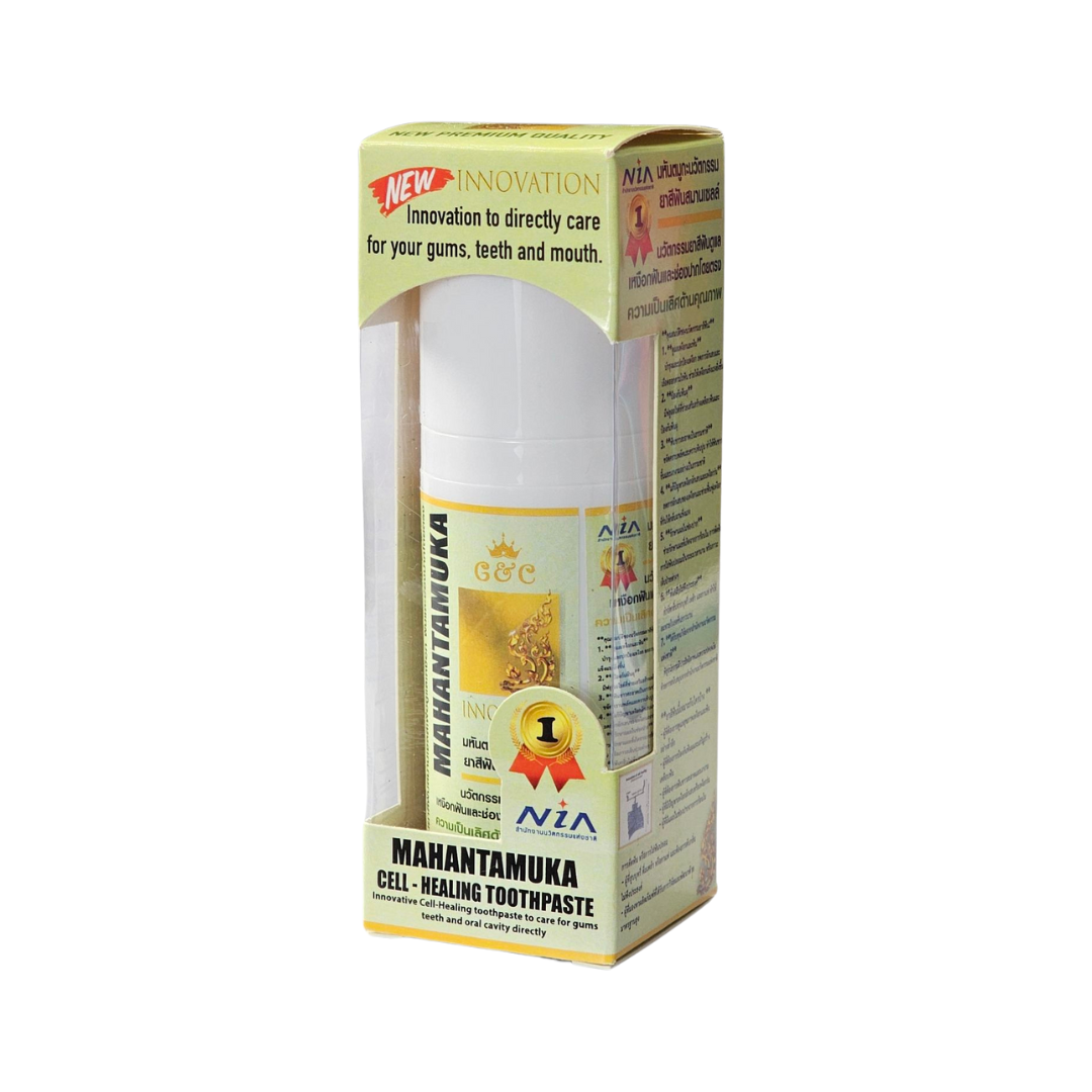 MAHANTAMUKA Cream Toothpaste / มหันตมูกะ ยาสีฟัน สมานเซลล์ชนิดครีม 50g.