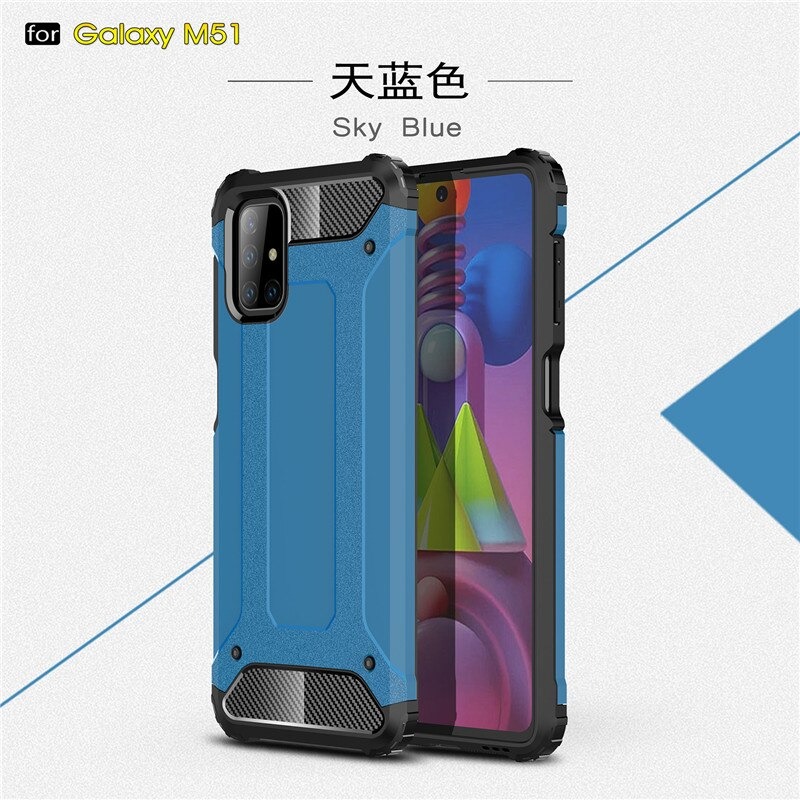 Case Samsung Galaxy M51 #เคสฝาหลังเกราะป้องกัน ไฮบริด พลาสติก+TPU Heavy Duty Rugged Hybrid
