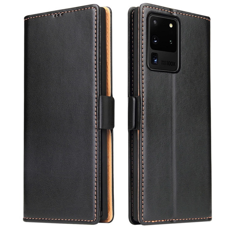 เคส Samsung Galaxy S20 Ultra / S20 Ultra 5G #เคสฝาพับหนัง PU สไตล์กระเป๋าสตางค์พร้อมช่องใส่การ์ด Luxury Flip Stand Card Phone Leather Wallet Cover Casing
