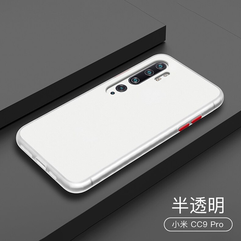 เคส Xiaomi Mi Note 10 Pro #เคสฝาหลังซิลิโคนโปร่งแสงขอบนิ่ม Frosted Translucent Silicone Case