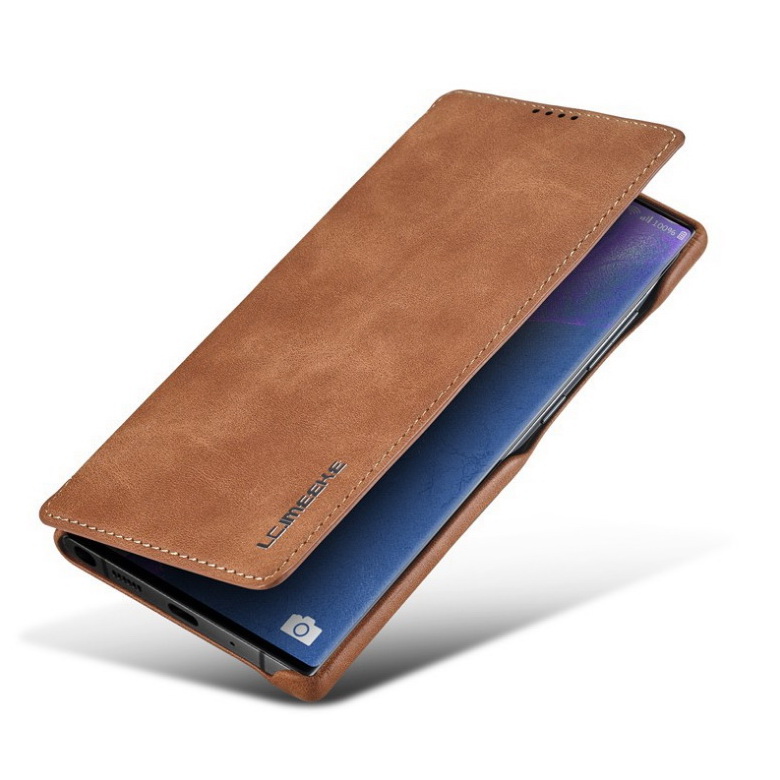 Case Samsung Galaxy Note 20 Ultra / Note 20 Ultra 5G #เคสฝาพับหนัง PU มีช่องใส่บัตร LC.IMEEKE Retro Style Leather Card Holder