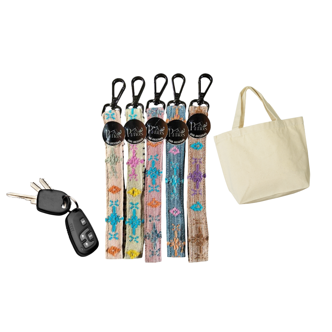 Panas พวงกุญแจลายดอกไม้ Panas Flower Pattern Keychain