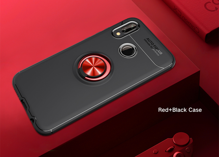 Case Huawei P20 Lite(Nova 3e) #เคสฝาหลัง TPU Finger Ring Kickstand (แผ่นโลหะแม่เหล็ก)