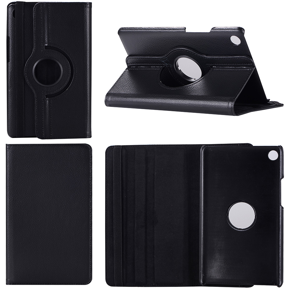Case Huawei MediaPad M5 8.4 นิ้ว #เคสฝาพับหนังผิวลิ้นจี่ Litchi Grain 360 Degree Rotary
