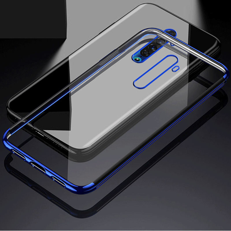 Case Oppo Reno 2F #เคสฝาหลังใสขอบเงา Luxury Soft Silicone Transparent Plating Cover