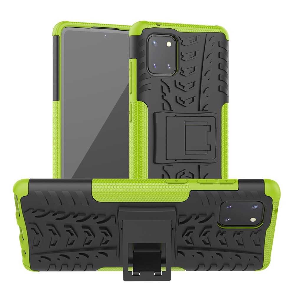 Case Samsung Galaxy Note 10 lite #เคสฝาหลังกันลื่น Cool Tyre Pattern Kickstand (PC + TPU)