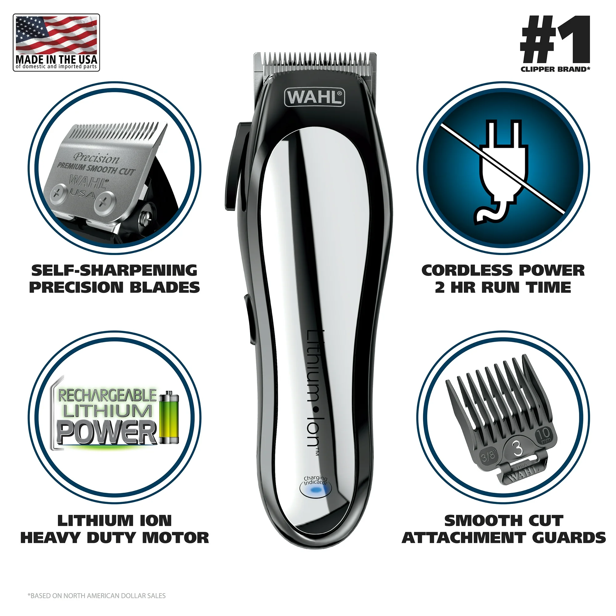 WAHL® Lithium Pro Complete Cordless Hai ปัตตาเลี่ยน ที่กันจอนแบบไร้สาย
