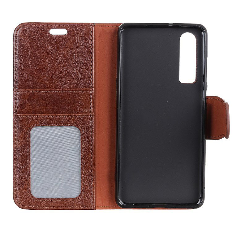 เคส Huawei P30 #เคสฝาพับหนังแยกคุณภาพดี Textured Split Leather ราคาเบาๆสบายกระเป๋า