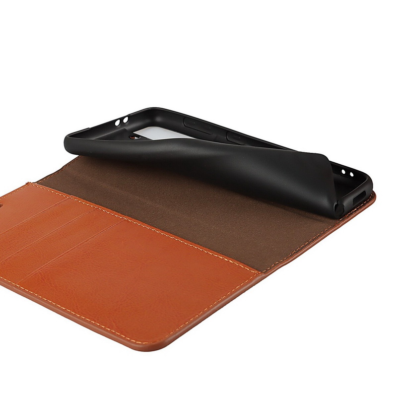 Case Samsung Galaxy S21 FE 5G #เคสฝาพับหนังแท้แบบกระเป๋าสตางค์คุณภาพดี Crazy Horse Genuine Leather Cover