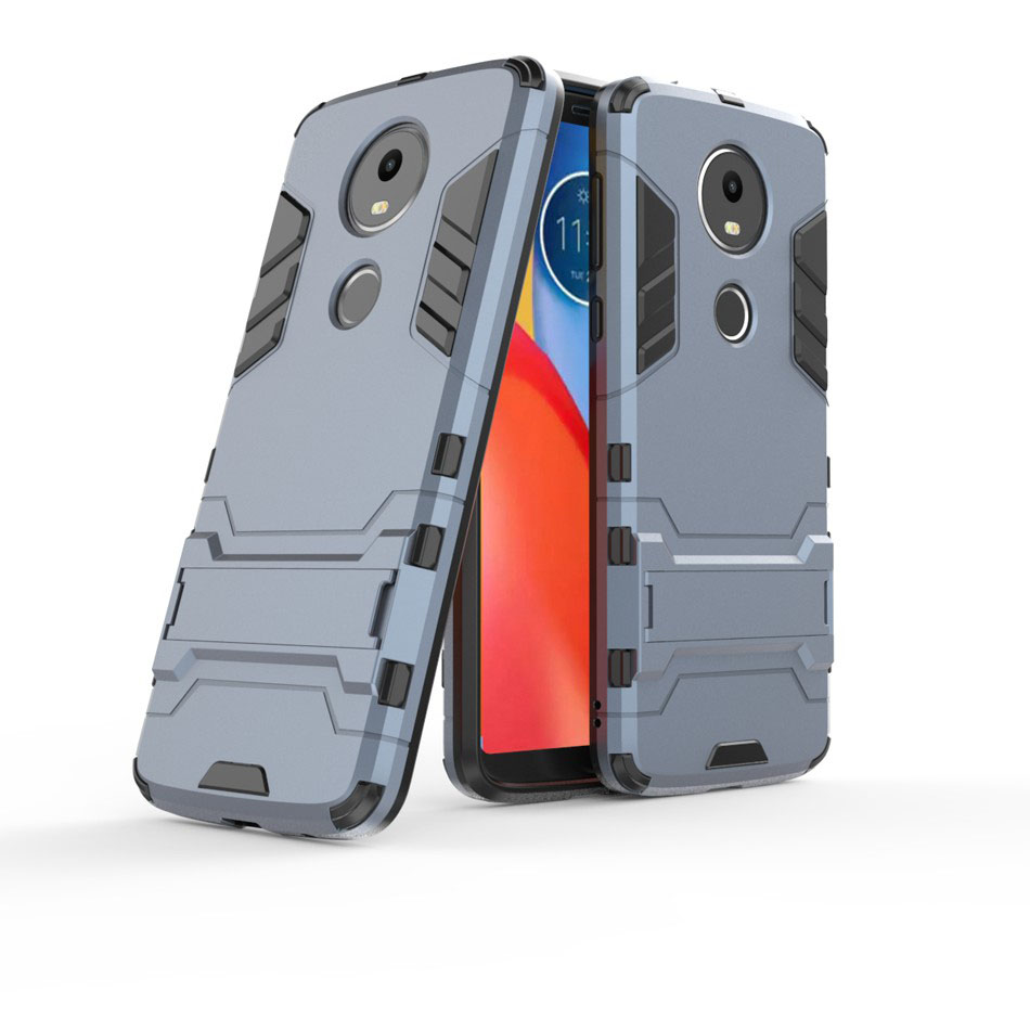 เคส Moto E5 Plus #เคสฝาหลังพลาสติก ไฮบริด TPU + Kickstand
