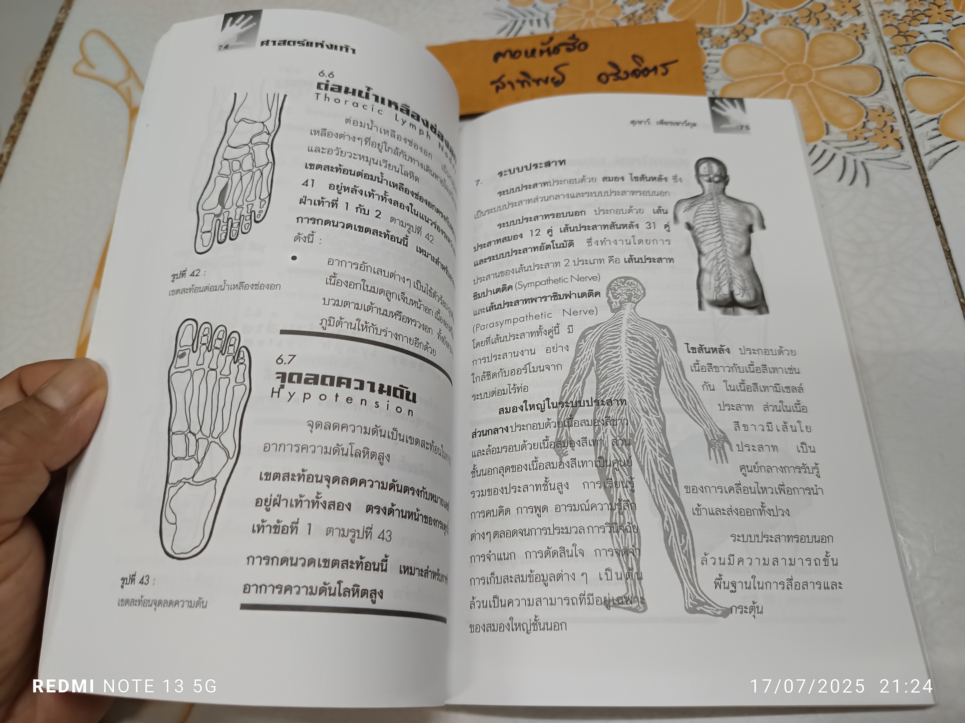 ศาสตร์แห่งเท้า โดย แพทย์จีนสุเชาว์ เพียรเชาว์กุล พิมพ์ครั้งที่ 4/2549 สำนักพิมพ์สุขภาพใจ