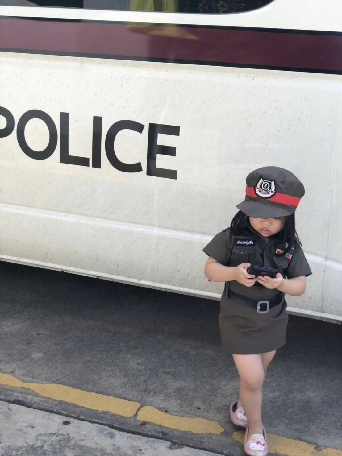 ชุดตำรวจเด็ก แบบมีหมวก