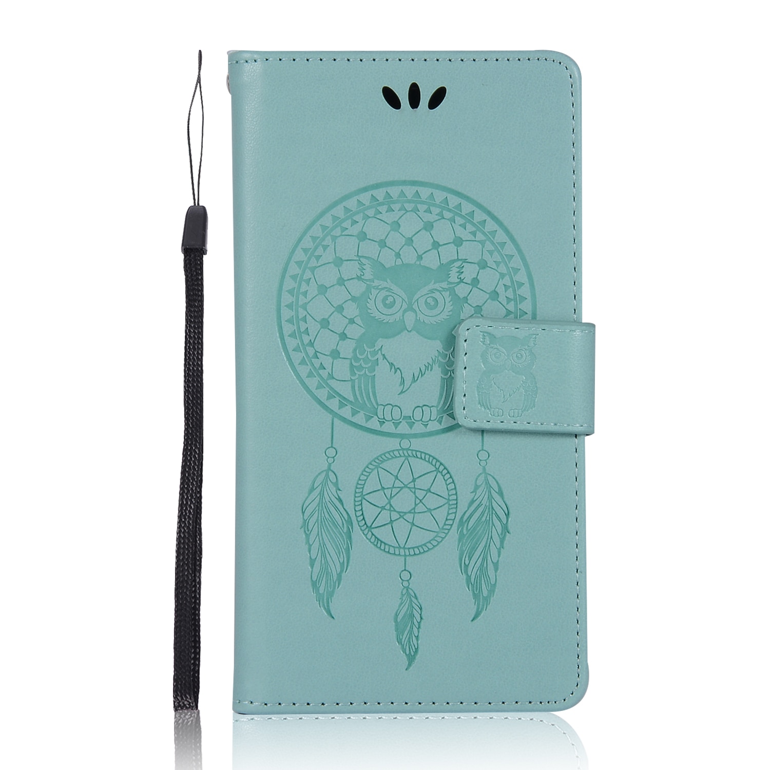 Case Huawei P30 #เคสฝาพับแบบกระเป๋าสตางค์ฝาพับหนัง PU ลายนกฮูก Dream Catcher Owl