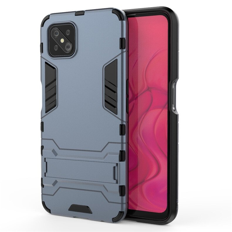 เคส OPPO Reno 4 Z 5G #เคสฝาหลังกันลื่น Cool Tyre Pattern Kickstand (PC + TPU)