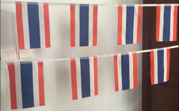ธงชาติไทย (ธงราวไทย) Thailand Small Flag Decoration