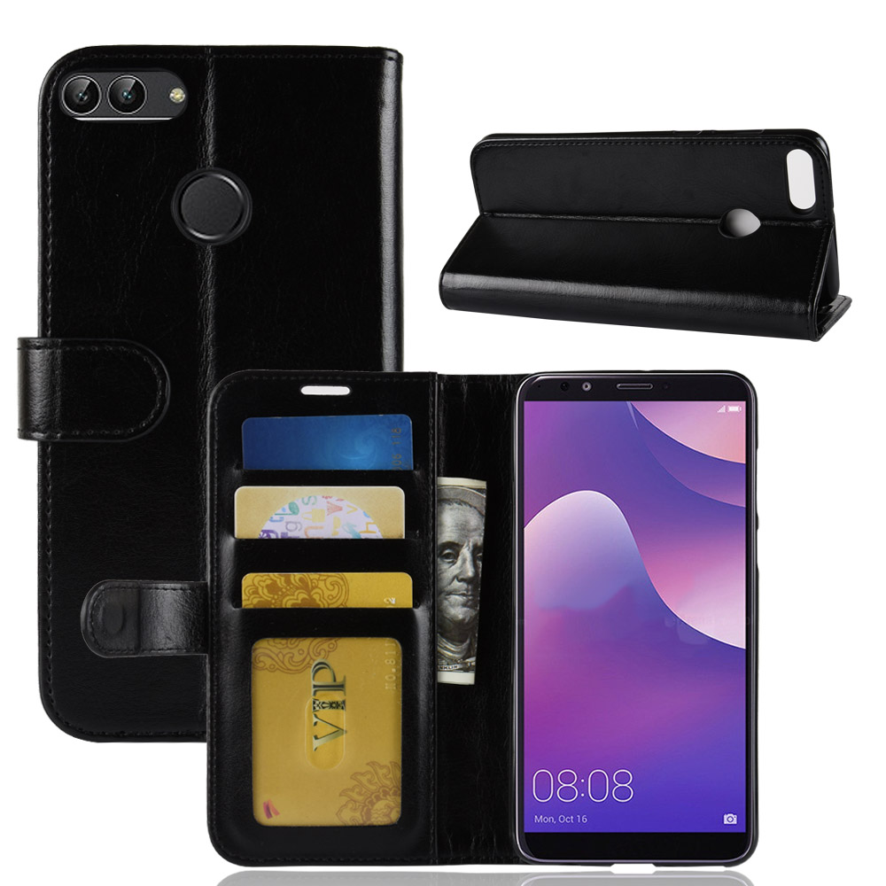 Case Xiaomi Mi 8 Lite #เคสฝาพับหนัง PU ผิวหนังม้าสไตล์กระเป๋าสตางค์ราคาเบาๆสบายกระเป๋า