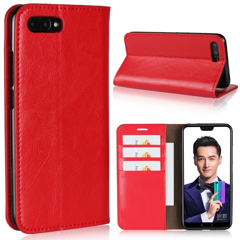 เคส Honor 10 #เคสฝาพับสไตล์กระเป๋าสตางค์หนังแท้คุณภาพดีราคาถูก