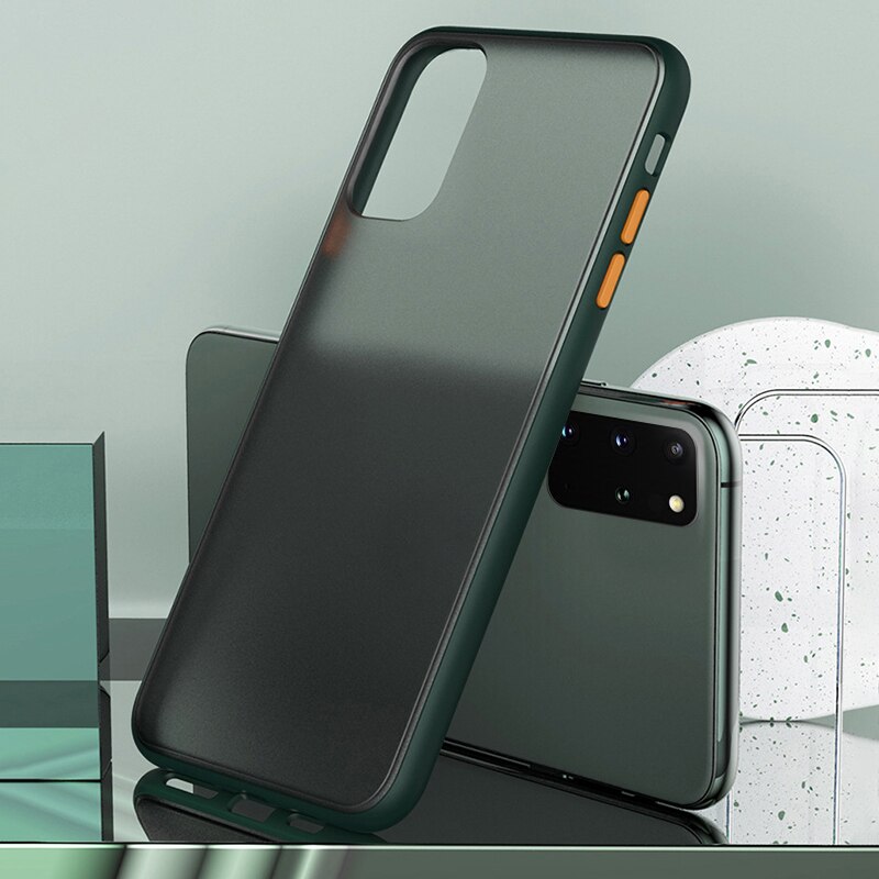 เคส Samsung Galaxy A51#เคสฝาหลังซิลิโคนโปร่งแสงขอบนิ่ม Frosted Translucent Silicone Case