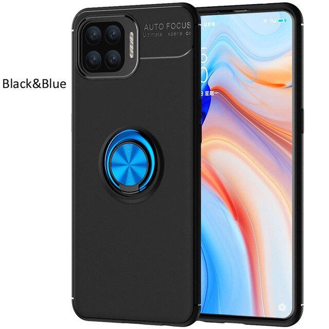 เคส OPPO A93 #เคสฝาหลัง TPU Finger Ring Kickstand (แผ่นโลหะแบบ Built-in)