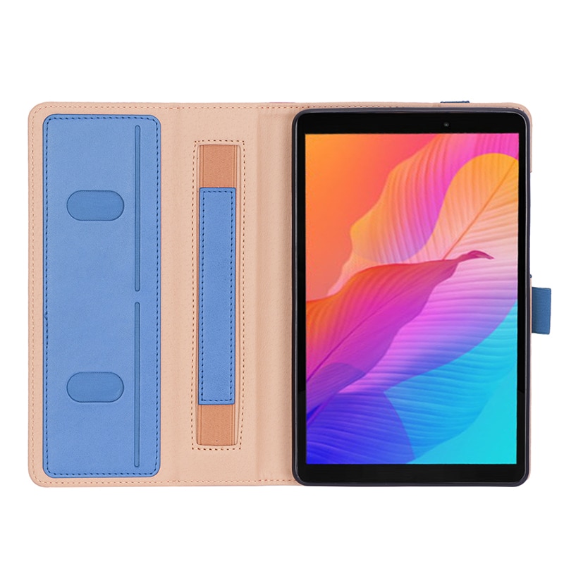 เคส Huawei MatePad T8 8 นิ้ว #เคสฝาพับหนัง PU มีที่สวมนิ้ว Card Holder Stand PU Leather Smart Case