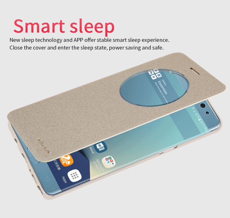 Case Samsung Galaxy Note FE #เคสฝาพับ NILLKIN แท้รุ่น Sparkle Series View Window Leather สีสันสวยงาม