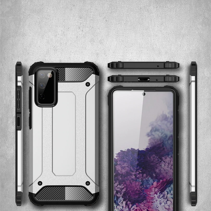 Case Samsung Galaxy S20 FE / S20 FE 5G #เคสฝาหลังเกราะป้องกัน ไฮบริด พลาสติก+TPU Heavy Duty Rugged Hybrid