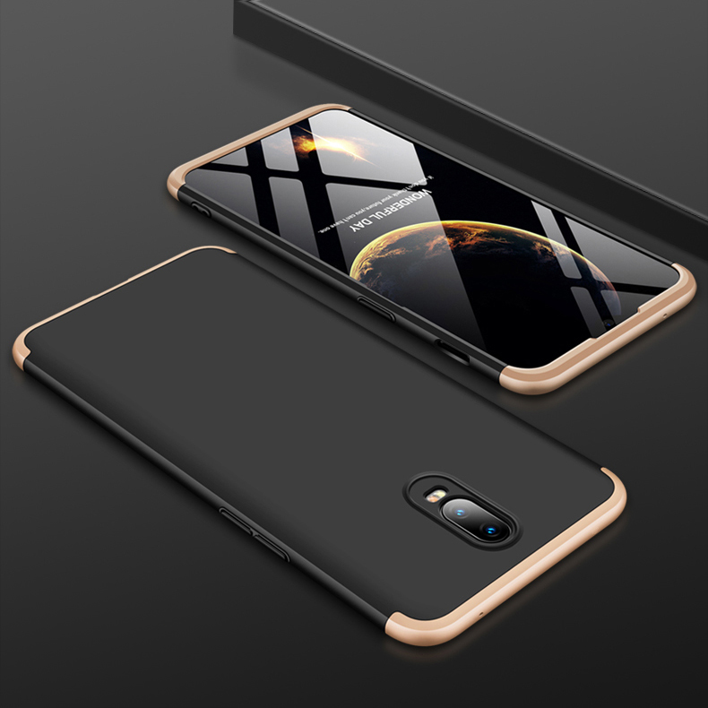 เคส OnePlus 6T #เคสฝาหลังพลาสติกแข็ง GKK Detachable All-wrapped Matte แยกชิ้นได้ สีสันสวยงามทันสมัย
