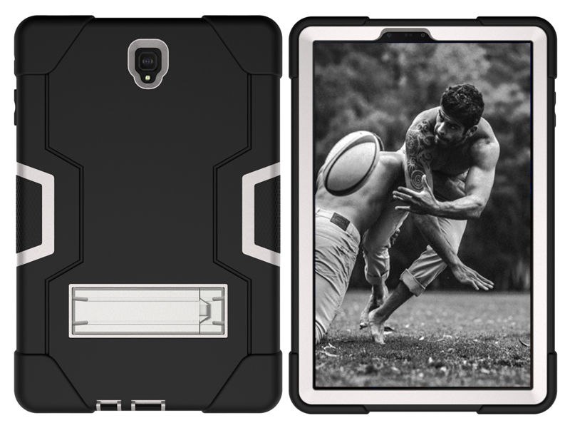 เคส Samsung Galaxy Tab S4 10.5 T830 T835 T837 #เคสฝาหลังกันกระแทก Kickstand PC Silicone Armour Defender