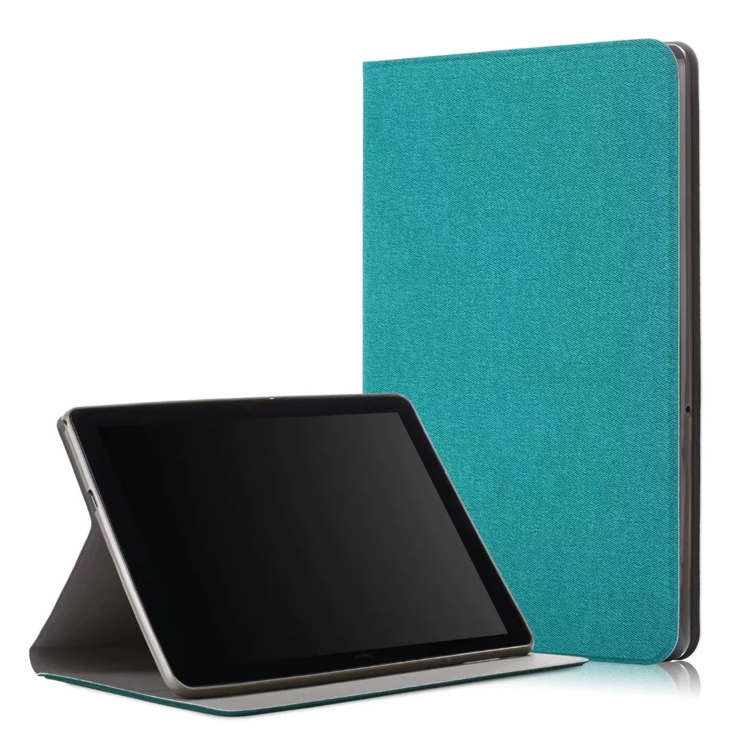 Case Huawei MediaPad T5 10 #เคสฝาพับผิวเคลือบ Cloth Coated Leather Stand Flip เคสคุณภาพดีราคาถุก