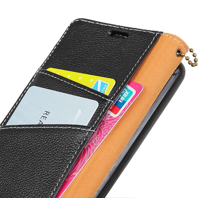 เคส Nokia 8 #เคสหนังแท้ Litchi Skin Stand Wallet เคสสไตล์กระเป๋าสตางค์หนังแท้ผิวลิ้นจี่คุณภาพพรีเมี่ยม