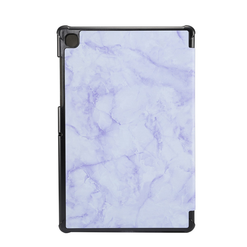 เคส Samsung Galaxy Tab S6 Lite 10.4 SM-P610 SM-P615 SM-P617 #เคสฝาพับปกสามพับลายเนื้อหินอ่อน Marble Texture Tri-fold PU Leather + PC Stand Tablet Shell