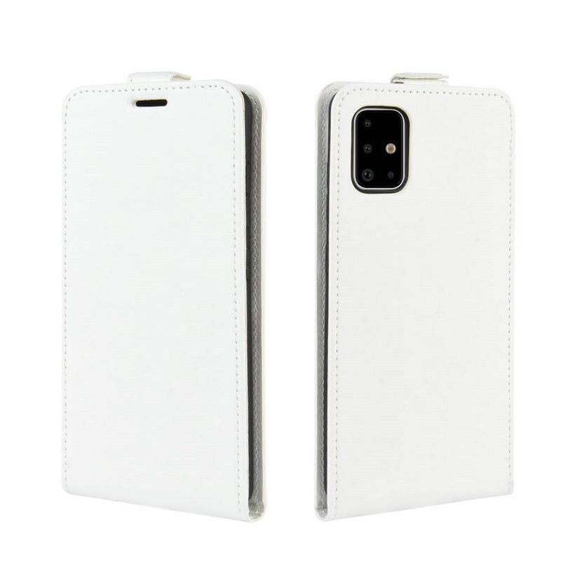 Case Samsung Galaxy A51 #เคสฝาพับหนัง PU Crazy Horse แนวตั้ง พร้อมช่องเสียบการ์ด