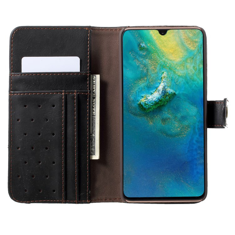 Case Huawei Mate 20 #เคสฝาพับแบบกระเป๋าสตางค์ Cowhide Leather Stand Wallet Stan