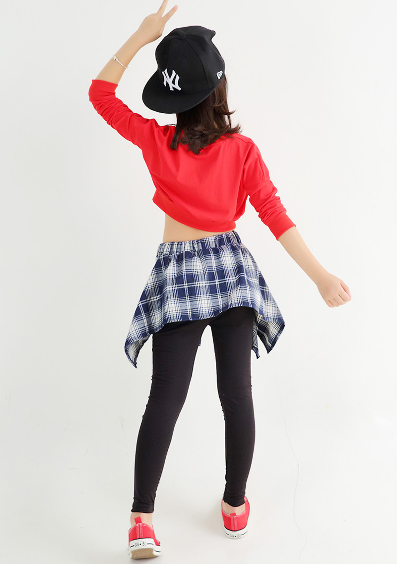 ชุดเต้นเด็กหญิงสุดเท่ห์ สไตล์ HipHop ลายสก๊อต