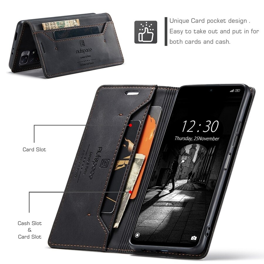 เคส Samsung Galaxy S20 FE / S20 FE 5G #เคสฝาพับหนัง PU แบบกระเป๋าสตางค์ AUTSPACE Series RFID Blocking Retro Matte Leather Wallet