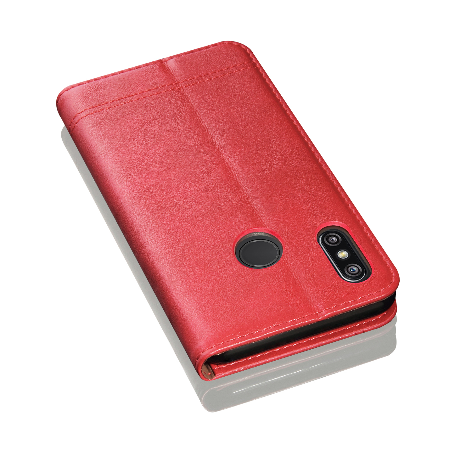 Case Xiaomi Mi A2 Lite #เคสฝาพับหนัง PU Crazy Horse Texture Retro Leather Auto-absorbed Wallet คุณภาพดี