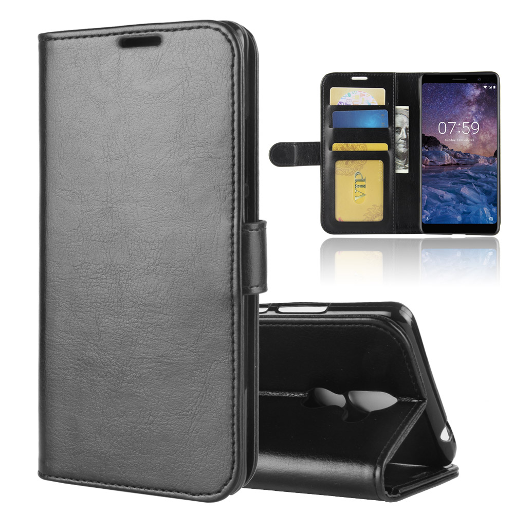 เคส Nokia 7 plus #เคสฝาพับหนัง PU ผิวหนังม้าสไตล์กระเป๋าสตางค์สวยงามทันสมัย