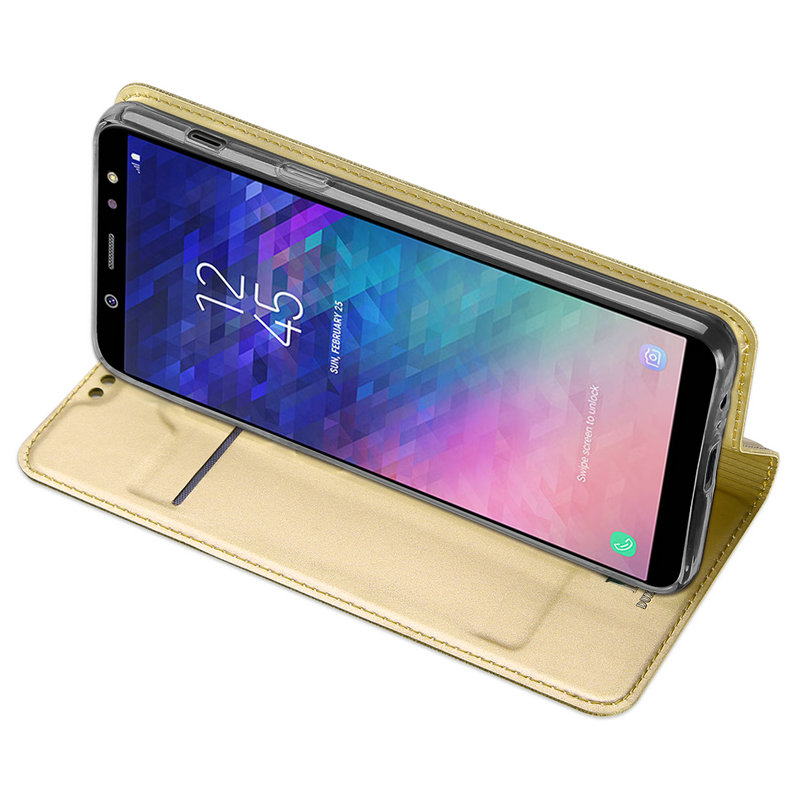 เคส Samsung Galaxy A6 (2018) #เคสฝาพับ Skin Pro Series Auto-absorbed Card Holder Leather คุณภาพดี