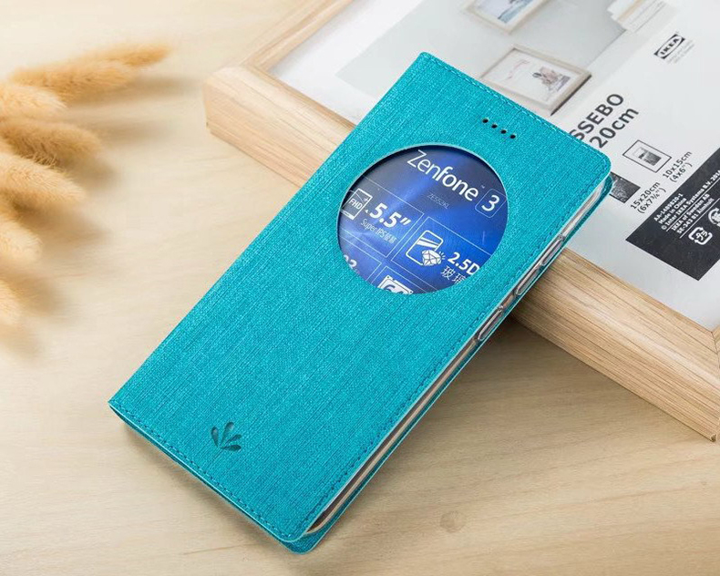 เคส Asus Zenfone 3 ZE552KL #เคสฝาพับหนัง PU มีช่องวิว VILI Folding Stand Hollow Window Leather