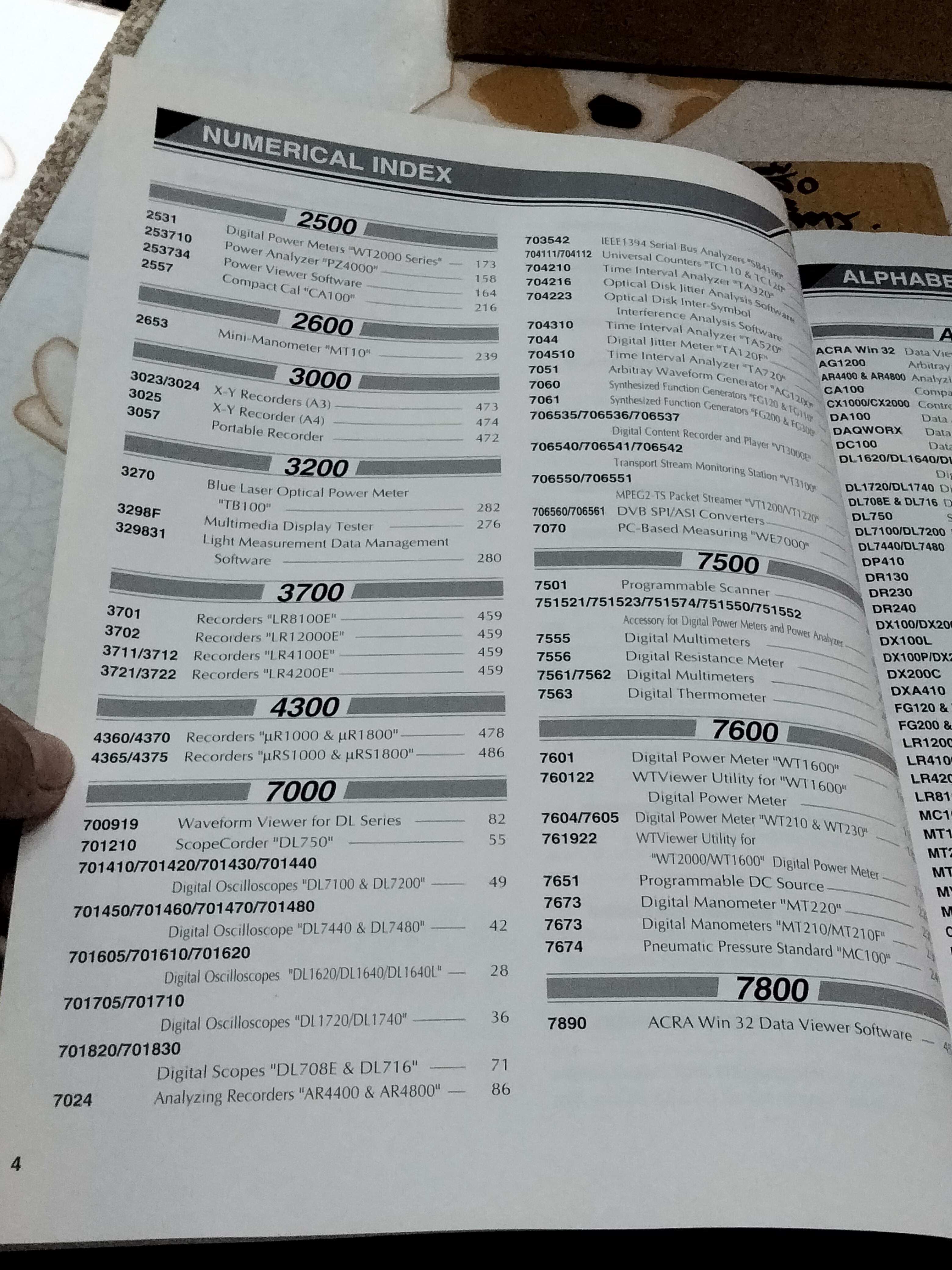 Yokogawa Test & Measurement Instruments Manual 2004-2005
