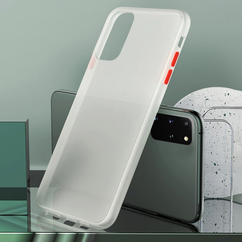 เคส Samsung Galaxy A51#เคสฝาหลังซิลิโคนโปร่งแสงขอบนิ่ม Frosted Translucent Silicone Case