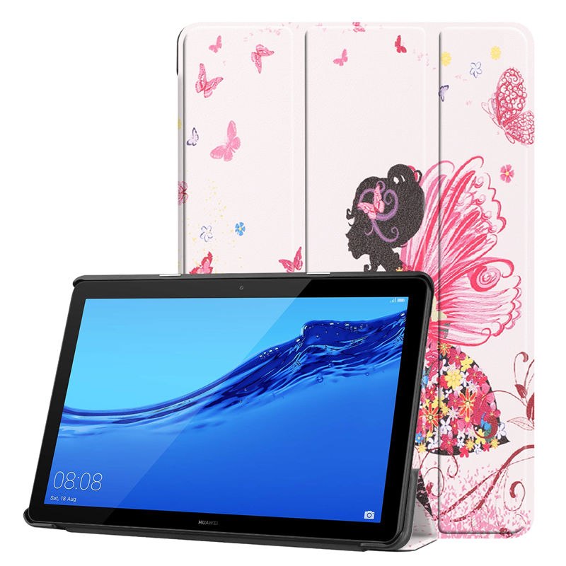 เคส Huawei MediaPad T5 10 #เคสฝาพับรูปแบบการพิมพ์ Tri-fold Stand Leather Case
